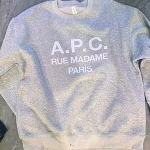 A.P.C. Light Gray Crewneck Sweater